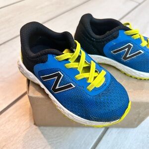 New Balance Kids Toddler Blue and Yellow Shoes